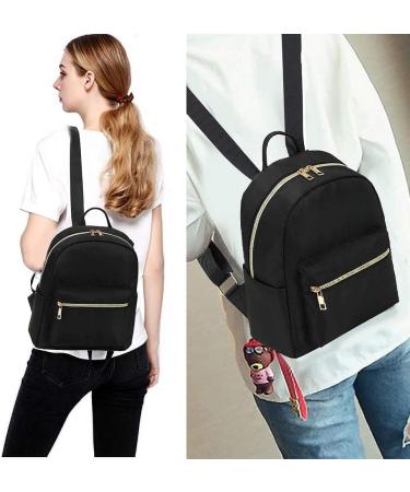 Water-Resistant Mini Backpack for Women and Girls - Small Purse Shoulder Bag for School, Travel - Black - Buy Online on GoSupps.com