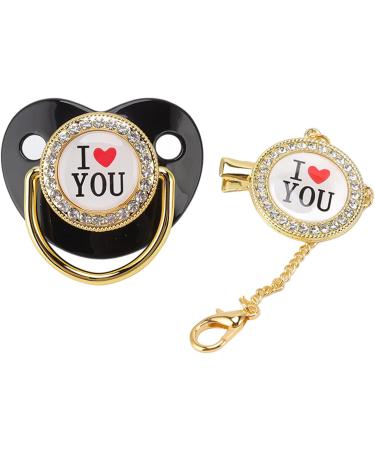 I Love You Schnuller Set - Exquisite Pacifier with Chain Clip | Perfect Gift & Party Accessory - Buy Online on GoSupps.com