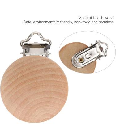 Pacifier Dummy Case Set - 5 Beech Wood Clips for Baby Pacifiers 3cm Size No Holes Perfect for Infants | International Shipping Available - Buy Online on GoSupps.com