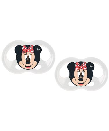 Tigex Soft Touch Friends Pacifier | 6-18 months | Silicone Pacifier | Disney Minnie Mouse | 2 pieces