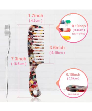 LADYAMZ Large Wide Tooth Hair Comb - Tortoise Shell Round Tooth Comb for Straight/Curly Hair - Easy Detangling Wet/Dry - Anti-Static - Multi-Colored - Buy Online on GoSupps.com