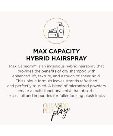 Orlando Pita Play Max Capacity Hybrid Hairspray Absorbs Oil Adds Fullness No Parabens No SLS/SLES 5.8 Oz - Buy Online on GoSupps.com