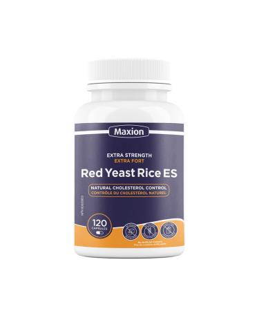 Maxion Red Yeast Rice Extra Strength for Natural Cholesterol Control Helps Reduce LDL/Total Cholesterol Levels 120 Capsules (1)