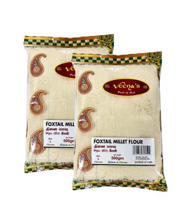 Veena's Foxtail Millet Flour | Thinai Mavu | Millet Flour | Authentic & Nutritive | Rich in Nutrition | High protein & Fibre | Healthy Millet | 500g (Pack of 2)
