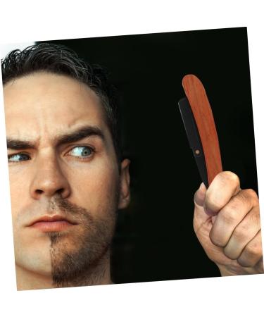 Magiclulu Manual Razor Holder Bracket - Professional Barber Tools for Clear Face & Beard - Red Sandalwood | 14.8x2.7x0.9cm - Buy Online on GoSupps.com