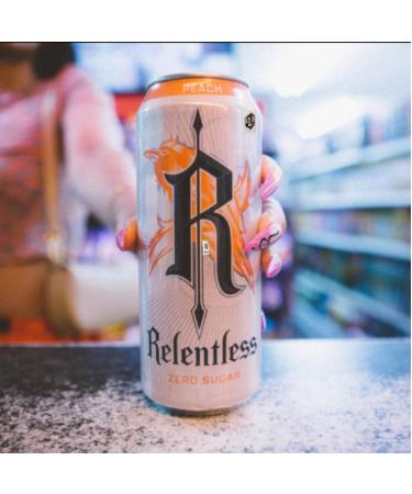 Relentless Peach Zero Sugar Energy Drink (12x500ml) Peach 12x500ml - Buy Online on GoSupps.com