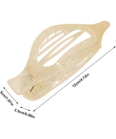 Ponytail Decorative Hair Clip Ponytail Duckbill Hairpin Long Hair Clips for Styling Long Hair Shower Clips for Teenage Girls Women Styling Translucent Large Size apricot - Buy Online on GoSupps.com