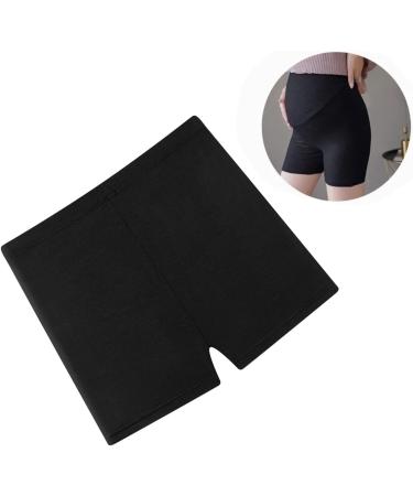 Maternity Modal Leggings Shorts | High Elasticity Adjustable Waist | Pregnancy Lounge & Yoga Shorts (Black) - Size L - Buy Online on GoSupps.com