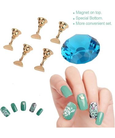 Practice Stand Base Flexible Lightweight Nail Tip Holder Exquisite Practical Stable Diy At Home For Professional Salon Practice Stand Display Nail Art(blue) - Buy Online on GoSupps.com