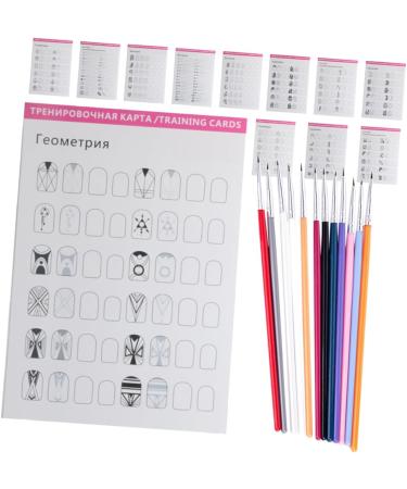 DOITOOL 2 Sets Manicure Exercise Book Pen Kit Nail Art Brushes Kit Nail Practice Liner Pen Nail Salon Supplies Nail Art Pen Nail Manicure Kit Nail Art Practice Supplies Nail Supplies Paper - Buy Online on GoSupps.com