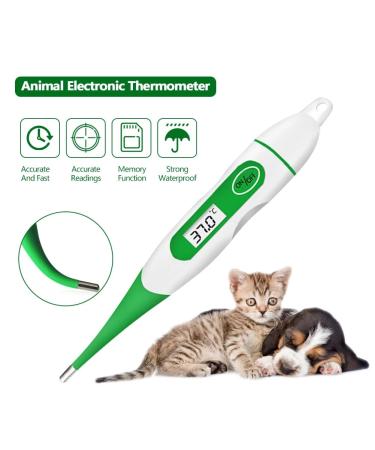 Duokon Electronic Veterinary Thermometer Waterproof Digital Animal Thermometer for Cattle Sheep Horses with LCD Display - Buy Online on GoSupps.com
