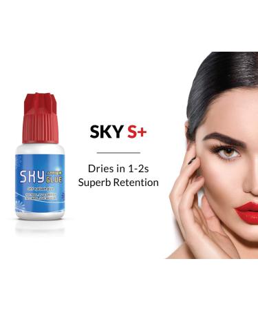 Sky Glue S+ | Super Strong Lash Extension Adhesive | Professional Black 5ml | Fast Drying | 7+ Week Retention - Buy Online on GoSupps.com