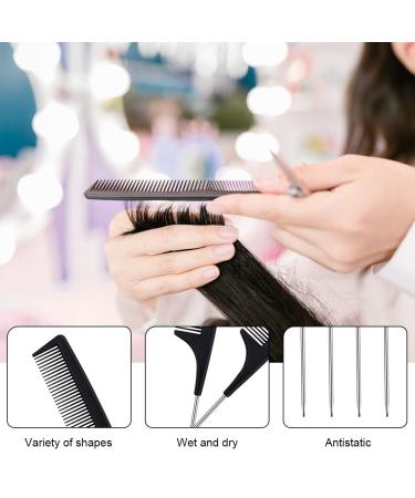 Sioppkik Hair Clips for Hairdressing - 6 Non-Slip Compartment Clamps + 1 Comb (Black & White) - Perfect for Styling & Cutting - Buy Online on GoSupps.com