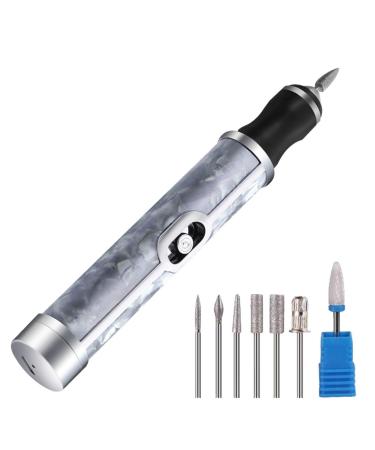 Nail Filer Electric Toenail Grinder For Thick Toenails Human Cordless Manicure And Pedicure Set 4 Speeds Electric Nail File For Thick Toenails Nail Polishing Nursing Peeling Removing Grinding Edge Gray