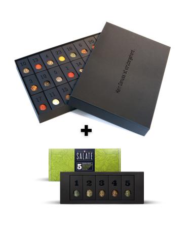 MEIN GENUSS Christmas Bundle 2023: Spice Advent Calendar & Salad Spice Set - 24 Elegant Spices & 5 Recipes for Festive Flavor - Buy Online on GoSupps.com