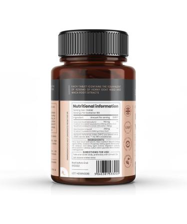 Pureclinica 10X Horny Goat Weed & Maca Extract Tablets - 3750mg & 2500mg - 360 Count (2 Bottles of 180) - 1 Year Supply - Buy Online on GoSupps.com