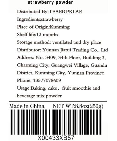 Strawberry Freeze Dried Powder250g Strawberry Powder for Baking fruit smoothie powder for Smoothie & Beverage Blend Vegan - Buy Online on GoSupps.com