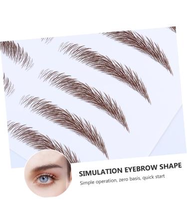 Beatifufu Hair-like Eyebrows 4pcs Eyebrow Stickers Waterproof Eyebrows Water Transfer Eyebrow Sticker Shaper 3d - Buy Online on GoSupps.com
