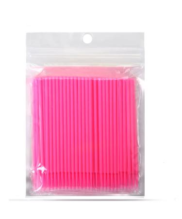 Micro Applicators Brushes 200pcs Fadvan Micro Brushes Disposable Applicator Eyelash Brushes Swabs for Eyelashes Extensions Pink Purple Yellow Blue Mascara Make Up Eyelash Brush (Pink) 200 Pink