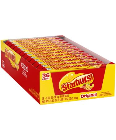 STARBURST Original Fruit Chews Candy, 2.07 ounce (36 Single Packs)