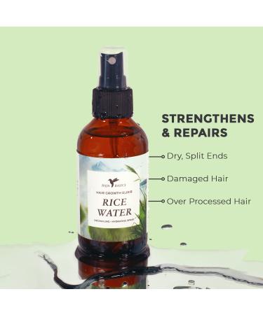 Baja Basics Rice Water for Hair Growth - Natural Leave-in Conditioner for Thickness, Strength, and Shine - 4oz Spray for Curly, Straight, Thick, Thin Hair - Buy Online on GoSupps.com