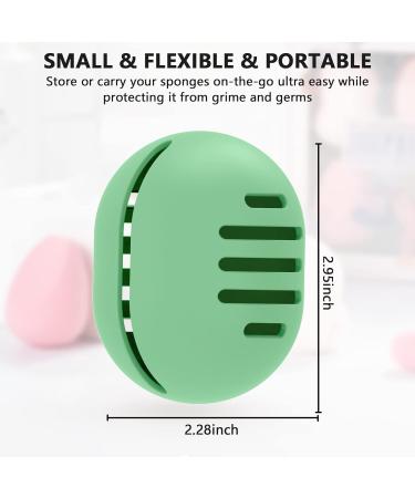 Fauxomor Makeup Sponge Holder | Triple-Side Breathable Silicone Beauty Blender Travel Case | Ultra-Soft Mint Green | Compatible with all Makeup Sponges | 1 Pack (B-mintgr n) - Buy Online on GoSupps.com