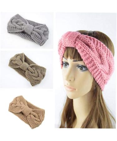 1 Pieces Winter Knit Headbands Chunky Knit Headbands Ear Warmer Crochet Head Wraps for Women Girls Camel - Buy Online on GoSupps.com