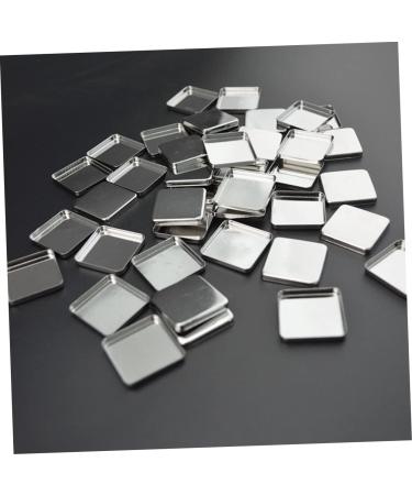 POPETPOP 56pcs Metal Pans for Eyeshadow Empty Pans for Eyeshadow Eye Shadow Iron Plate Eyeshadow Palette medium Silver - Buy Online on GoSupps.com