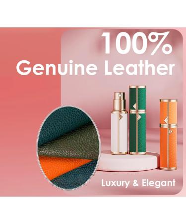 Travel Perfume Bottle Refillable - Genuine Leather Atomizer Leakproof Mini 5ml Sprayer for Purse & Trips - Ideal Gift (Black - Buy Online on GoSupps.com
