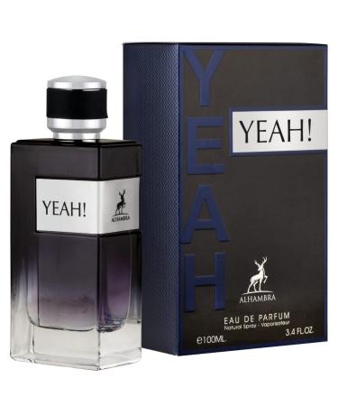 Maison Alhambra Yeah! Eau de Parfum Spray for Men 3.4 Ounce Fresh Spicy Amber Wood Citrus Fruity 3.4 Fl Oz (Pack of 1)