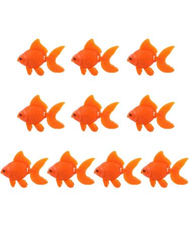 Balacoo 10 Pcs Realistic Artificial Goldfish - Floating Tropical Fish Decor for Aquariums | Mini Animal Toys - Buy Online on GoSupps.com