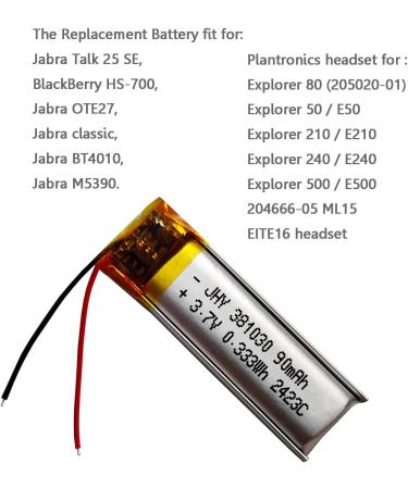 AOLIKES 371030 Battery Replacement for Jabra Talk 25 SE & More | Reliable Long-Lasting Power for BlackBerry Explorer and More | Fast International Shipping - Buy Online on GoSupps.com