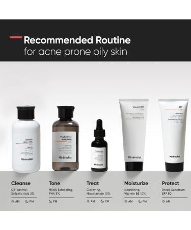 Minimalist 2% Salicylic Acid Face Wash | Sulphate-Free Anti Acne Cleanser for Oily Skin | LHA & Zinc for Acne & Pimples | Unisex | 100 ml - Buy Online on GoSupps.com