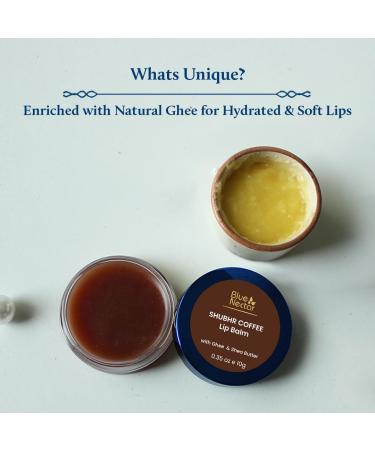 Blue Nectar Shubhr Coffee Lip Balm | Ayurvedic & Paraben Free | Moisturizes Dry Lips & Brightens | 100% Natural with 10 Herbs (0.52 oz - Buy Online on GoSupps.com