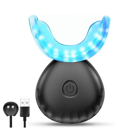 Teeth Whitening Light 10X More Powerful Blue Led Light Connected with USB Non-Battery Teeth Whitening LED Light in Home Use (Black)