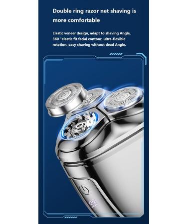 Men's electric shaver portable rechargeable electric shaver magnetic tip close at a stroke mini travel electric shaver full body bath smart razor (Electroplating gun color +1 blade head) - Buy Online on GoSupps.com