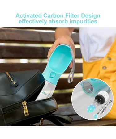 Etaccu Dog Drinking Bottle - Portable 350/550ml Leakproof Water Bottle for Dogs & Cats | BPA-Free Includes Dog Food Cups for Hiking & Camping - Buy Online on GoSupps.com