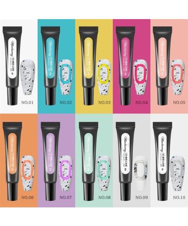 10 Colors Candy Macaroon 5D Nail UV Gel Polish Manicure Glue Adhesive Nail Polish Gel Glue Jelly Gel UV Nail Art Solid Gel Glue - (Color: 09) - Buy Online on GoSupps.com