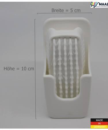 MAAJ Double-Sided Nail Brush with Wall Holder Vegan Plastic Hand Brush Made in Germany | International Shipping Available - Buy Online on GoSupps.com