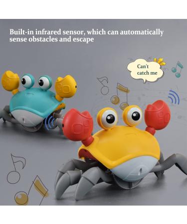 Crawling Crab Baby Toys with Music and LED Light for Kids Toddles - Interactive Infrared Induction RC Toys with Automatically Avoid Obstacles - USB Rechargeable Electronics Toys for Boy and Girl Gift - Buy Online on GoSupps.com