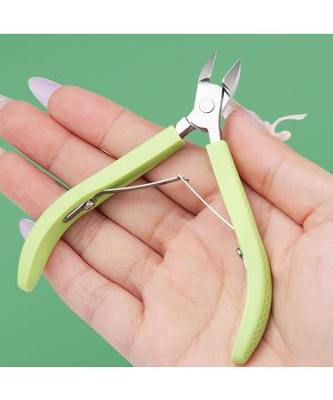 W-LOVNEST Practical Stainless Steel Cuticle Scissors Cutter with Rubber Handle Full Jaw Nails Trimmer for Home and Salon Use Pink - Buy Online on GoSupps.com