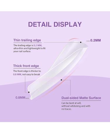 Saviland Medium Coffin Gel Nail Tips 360 PCS - Pre-shaped Clear False Nails for Acrylic Extensions - 15 Sizes - Nail Salon Manicure Gift - Buy Online on GoSupps.com