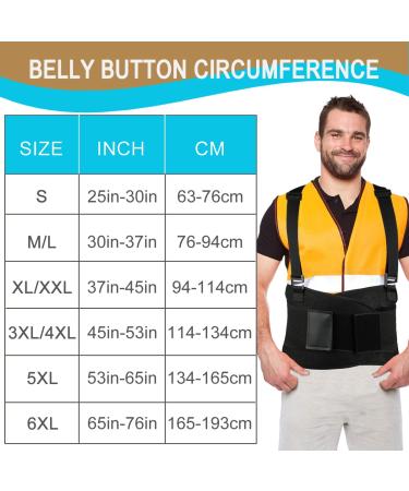 Work Back Brace with Removable Suspenders - XL/2XL Lower Back Pain Protection for Men & Women | Ideal for Moving Construction Warehouse & Heavy Lifting - Buy Online on GoSupps.com