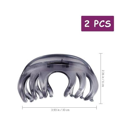 Beaupretty 2pcs Octopus Clip Large Hair Claw Clips - No-Slip Grip Acrylic Hair Jaw Clips Grey - Buy Online on GoSupps.com