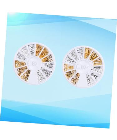 FRCOLOR 4 Boxes DIY Fingernail Plasters Nail Accessories Nails Making at Home Rivet Decoration Nail Decorations for Nail Art Rhinestones Gold Decoration Manicure Rivet Nail Rivet Triangle Metal - Buy Online on GoSupps.com