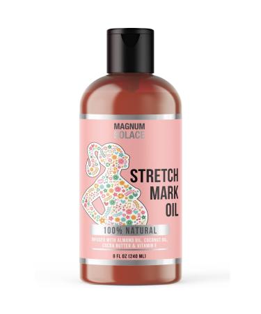 Stretch Mark Oil for Pregnancy – 100% Natural Belly Oil for Pregnancy with Cocoa Butter Oil, Almond Oil for Skin – Alternative to Stretch Mark Cream for Pregnancy