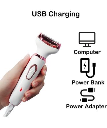 OYTXDE Electric Razor for Women - 4 in 1 Painless Hair Trimmer for Underarms, Nose, Eyebrows, and Legs - Rechargeable Wet/Dry Cordless Clipper - Buy Online on GoSupps.com