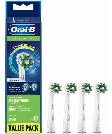 Buy Oral-B Pro Cross Action Black Replacement Heads - 4 Pack | International Shipping Available - Buy Online on GoSupps.com