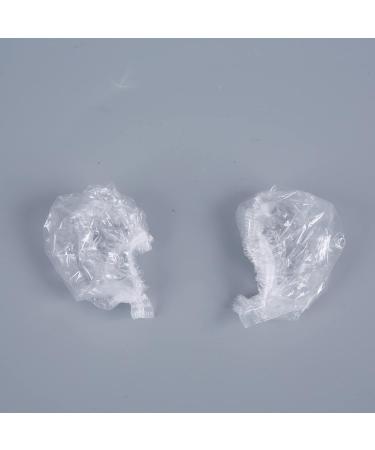 100 Pack Disposable Transparent Earmuffs - Waterproof Ear Covers for Hair Dye & Shower - Clear Ear Protection - Buy Online on GoSupps.com