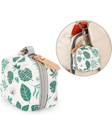 Harilla Portable Pacifier Storage Pocket | Eco-Friendly Snap Grip Bag for Toddlers | Dust-Proof Baby Pacifier Holder - Green Leaf Design - Buy Online on GoSupps.com